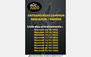 Entrainement commun pour les benjamins/minimes